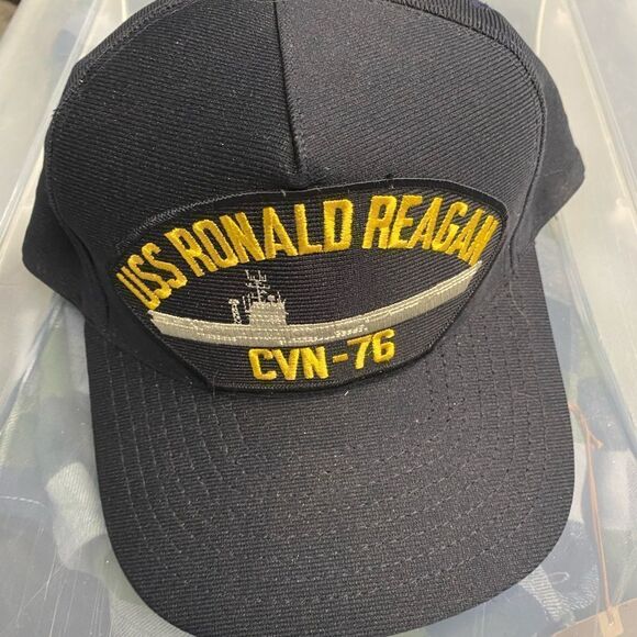 USS RONALD REAGAN CVN-76 NAVY SHIP HAT U.S MILITARY OFFICIAL BALL CAP USA MADE - Picture 1 of 5